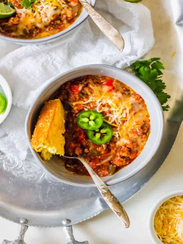 Slow Cooker Beanless Turkey Chili Recipe Story Real Food with Sarah