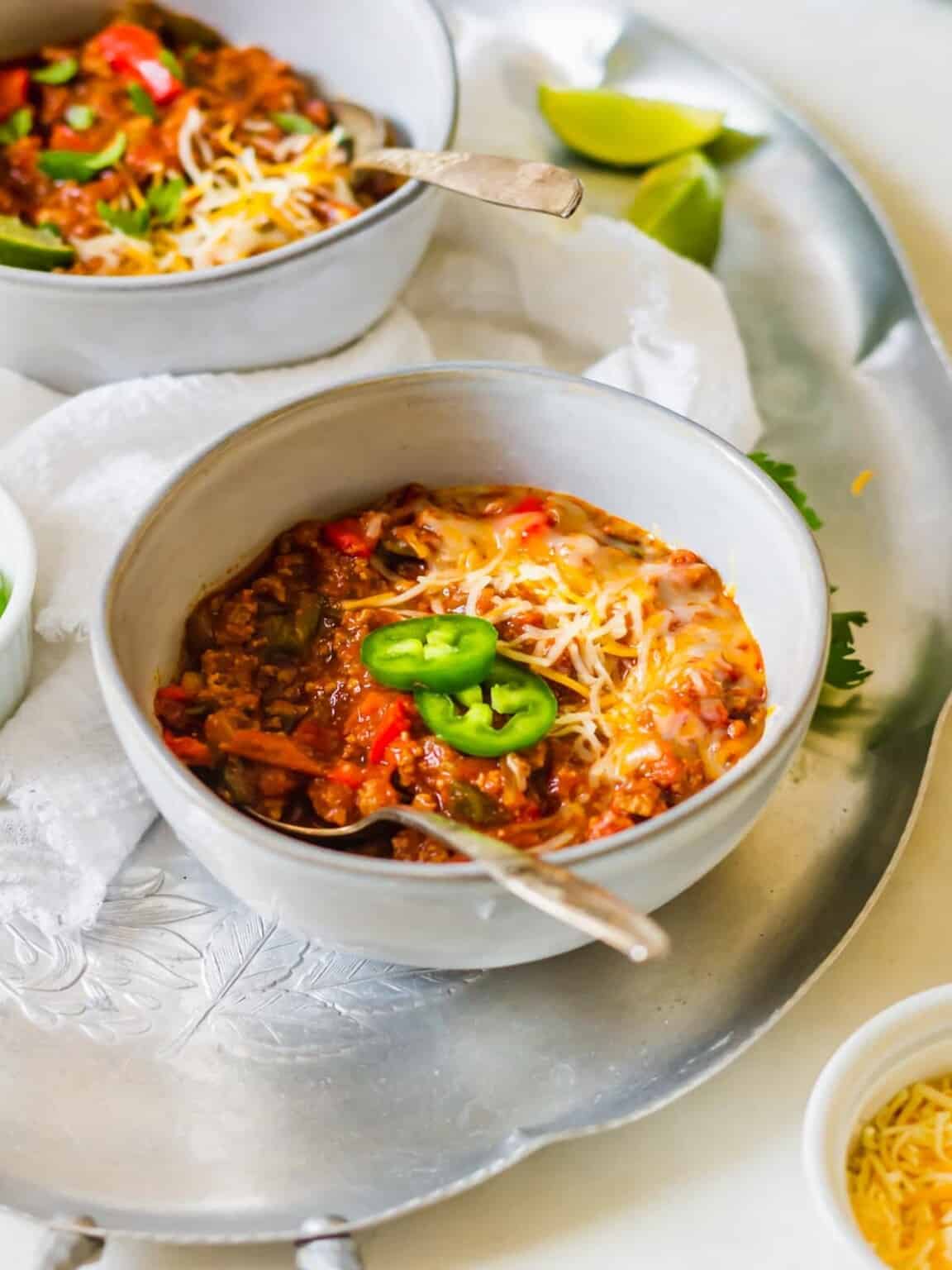 Easy & Delicious No Bean Turkey Chili – Real Food with Sarah