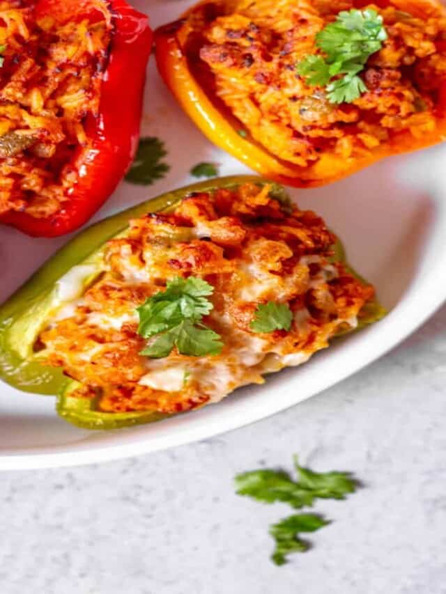 Air Fryer Stuffed Bell Pepper Recipe Story Real Food with Sarah