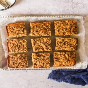 pieces of cake mix coffee cake on a tray