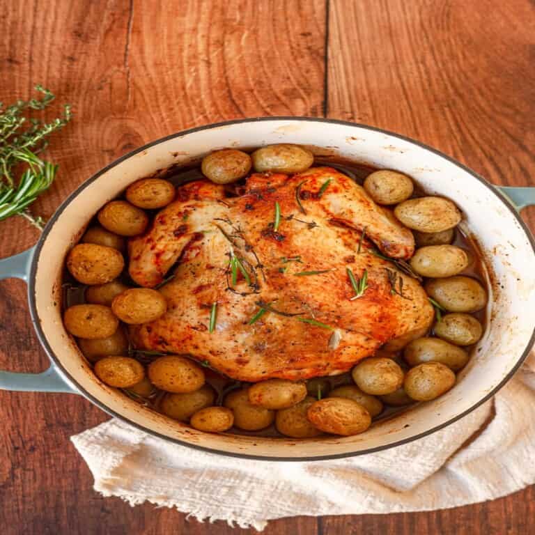 Dutch Oven Chicken and Potatoes Real Food with Sarah