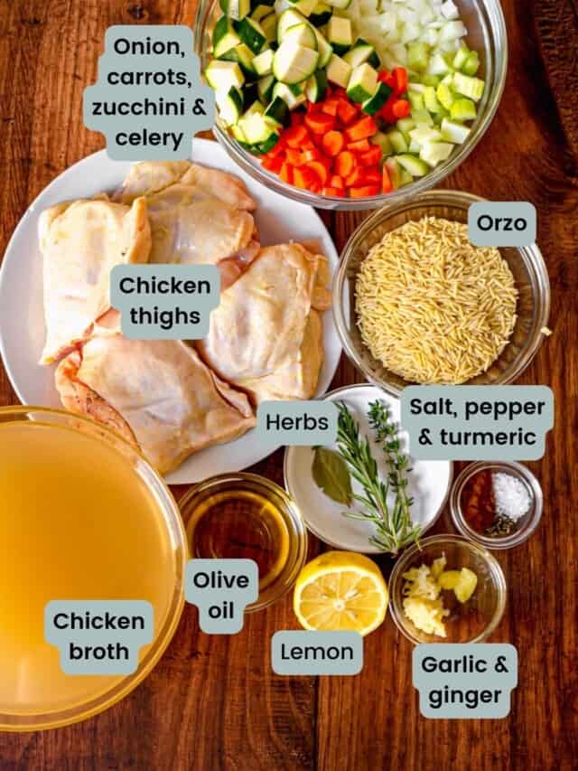 BoneIn Chicken Soup with Orzo Real Food with Sarah