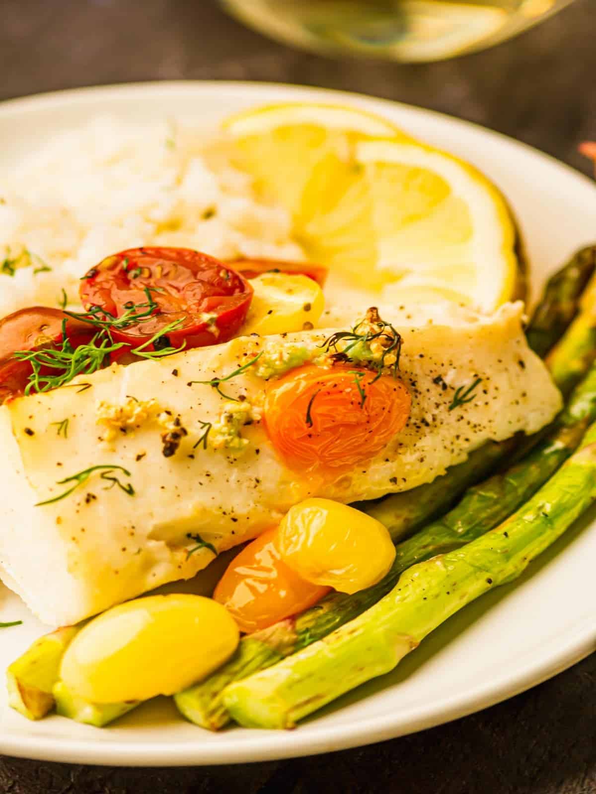 Easy Baked Halibut with Tomatoes Real Food with Sarah