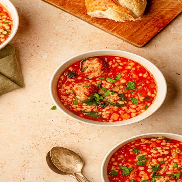 Easy Meatball and Couscous Soup Recipe Real Food with Sarah