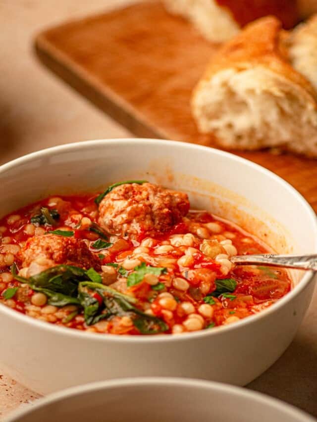 Easy Meatball and Couscous Soup Recipe Real Food with Sarah