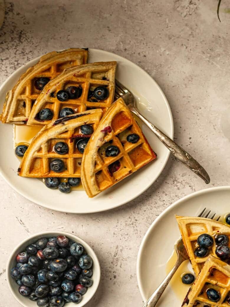 DairyFree Blueberry Waffles Real Food with Sarah
