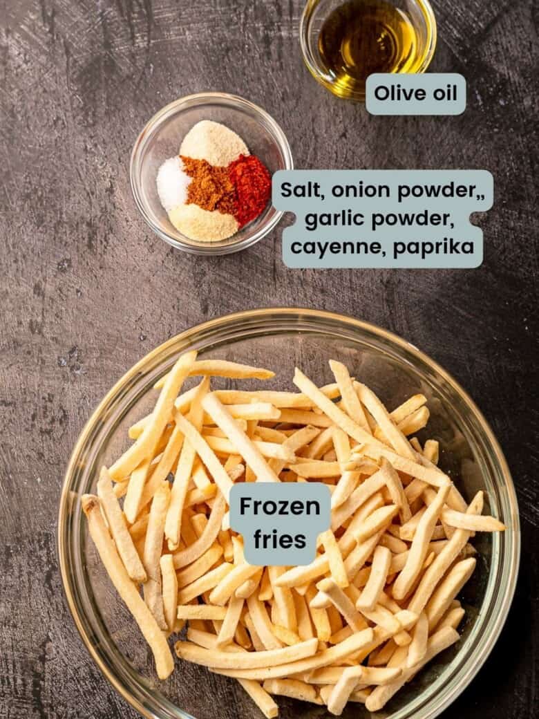 Air Fryer Frozen Shoestring Fries (Seasoned French Fries) Real Food