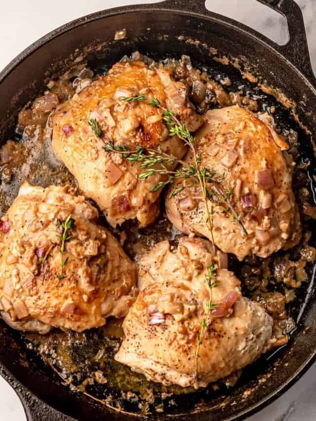 Pan Seared Chicken with Dijon Mustard Sauce Story