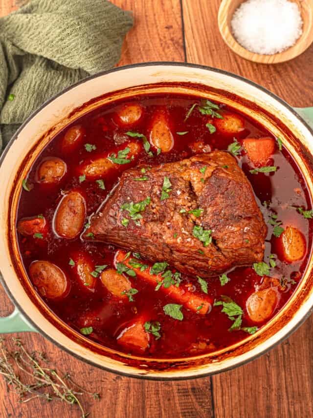 Dutch Oven Red Wine Braised Pot Roast Real Food with Sarah
