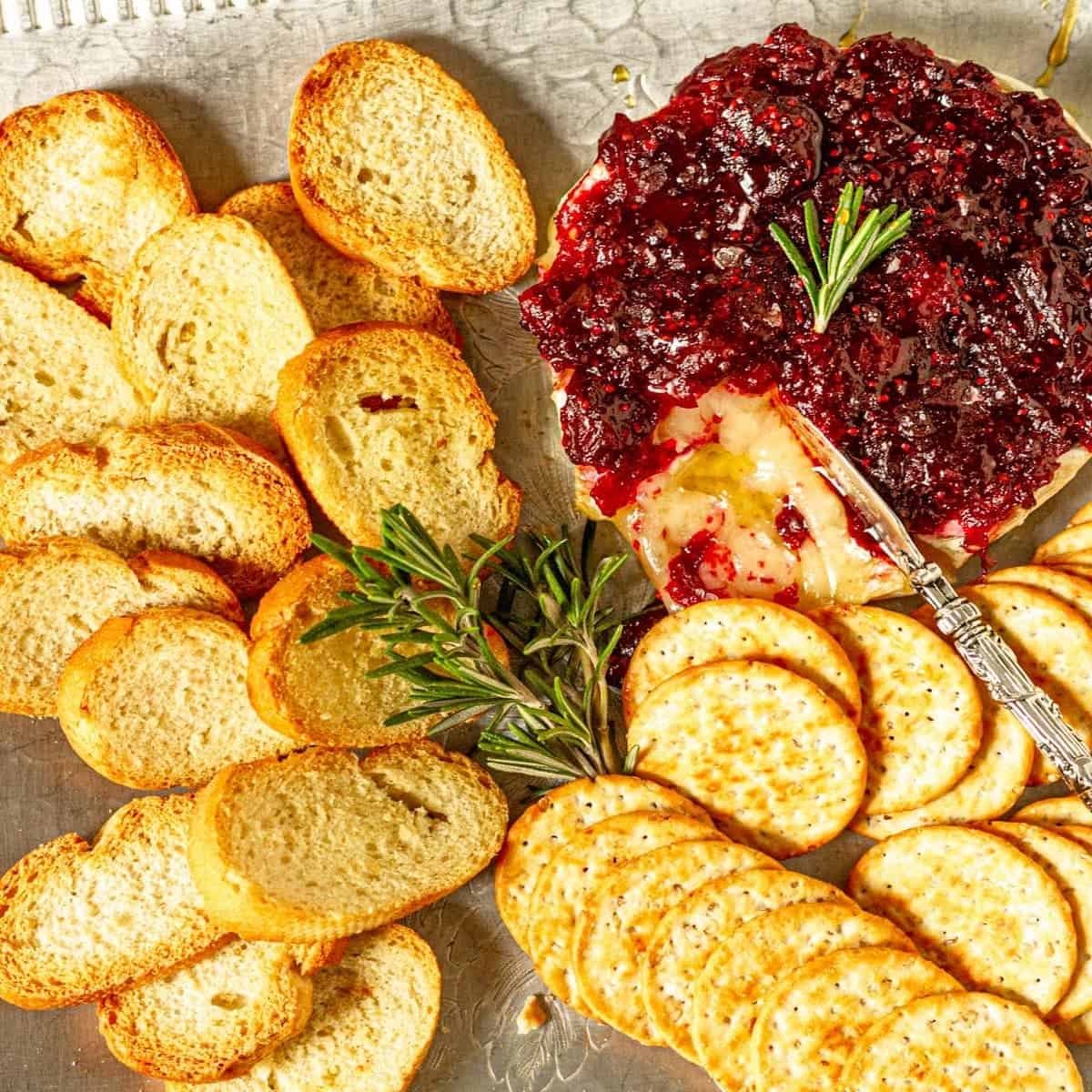 Easy Oven Baked Brie with Cranberry Sauce Real Food with Sarah