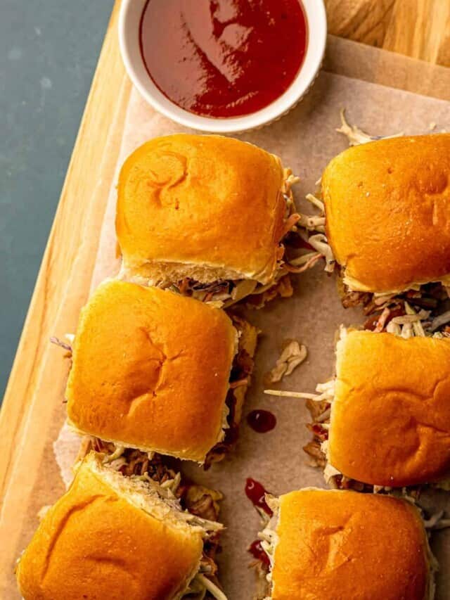 Slow Cooker BBQ Pulled Pork Sliders Story