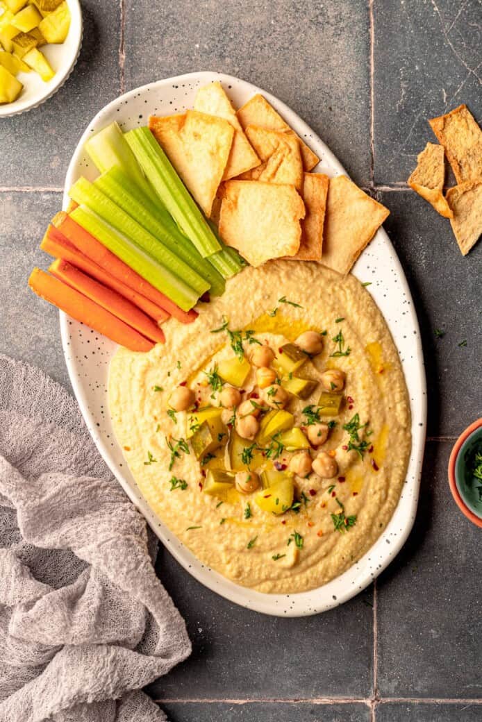 Dill Pickle Hummus Real Food with Sarah