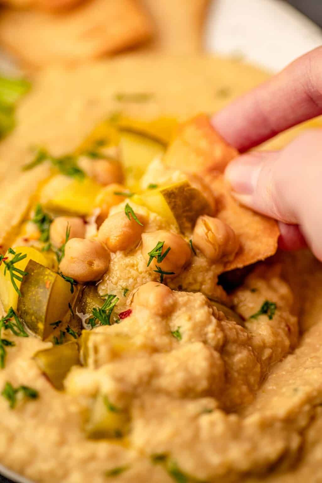 Dill Pickle Hummus Real Food with Sarah