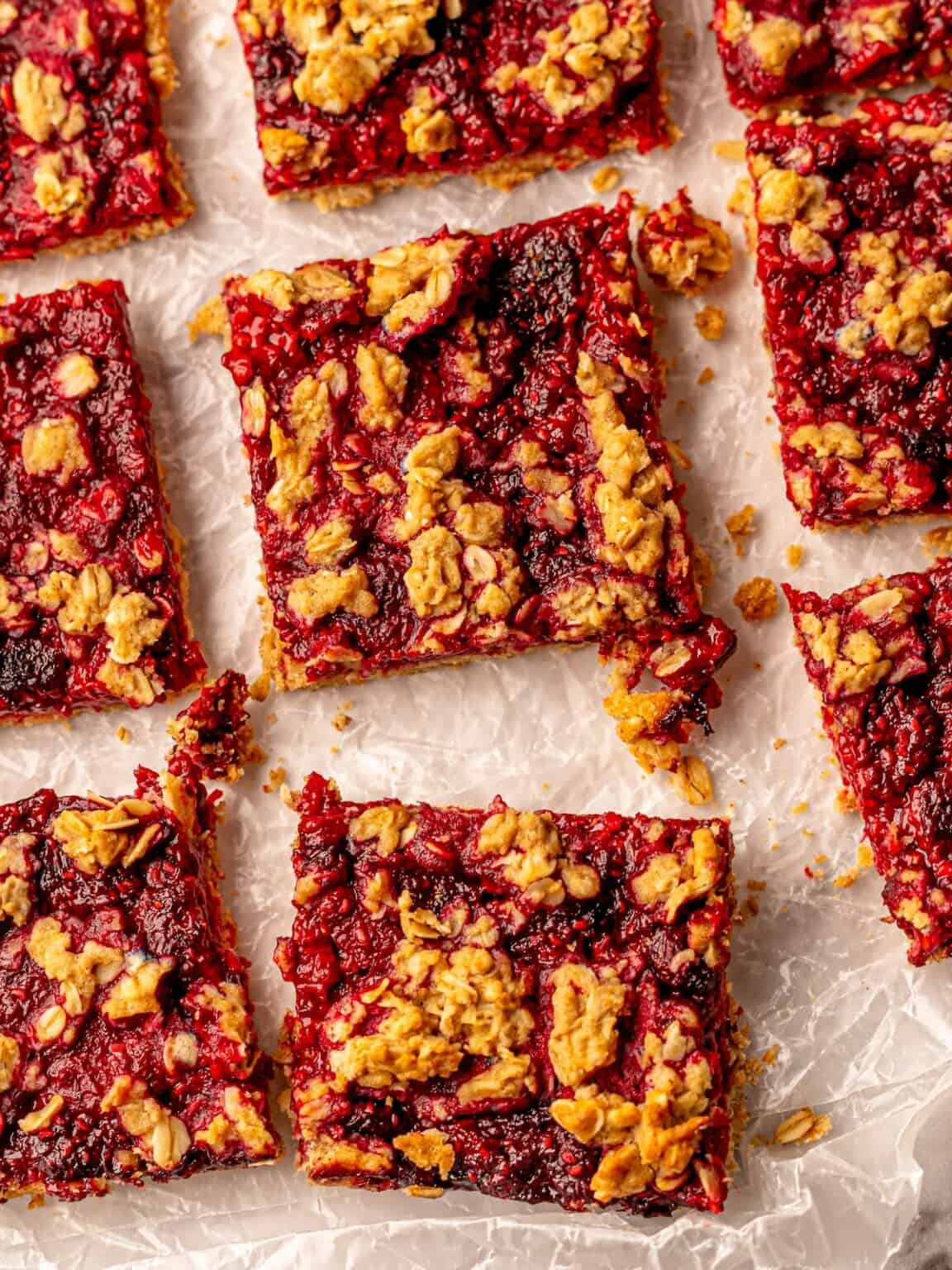 Raspberry Oatmeal Bars Real Food with Sarah