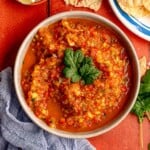 Habanero mango sals in a bowl.