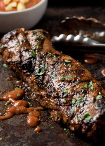Grilled pork tenderloin whole.