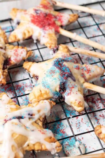 Blueberry pie stars.