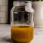Salad dressing in a jar.