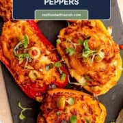 Air fryer stuffed peppers pin.