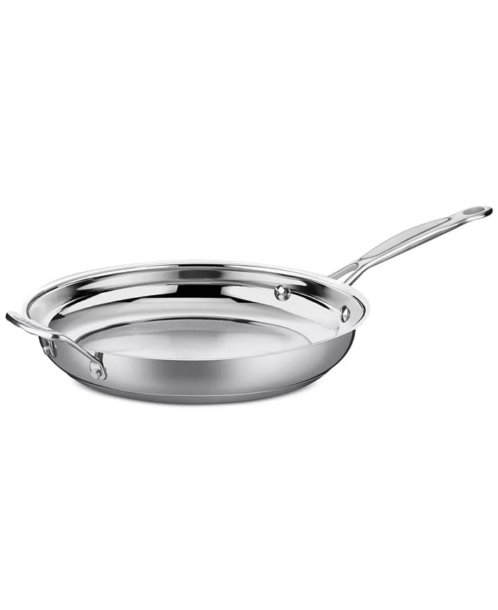 Stainless steel skillet.