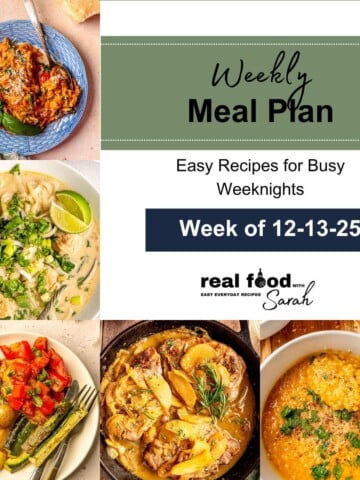 Meal plan collage for 12-13-25.