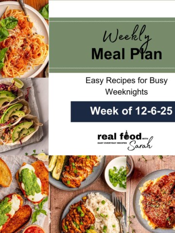 Meal plan collage week of 12-6-25.