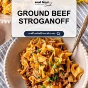 Ground beef stroganoff pin.